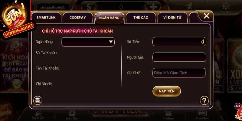 Nạp tiền sunwin Sun Win hiện đang liên kết với nhiều ngân hàng lớn